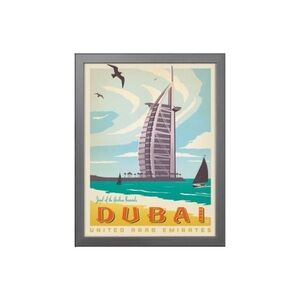 Dubai Vintage Travel Poster Print Sz 18x24 Home Decor Wall Art